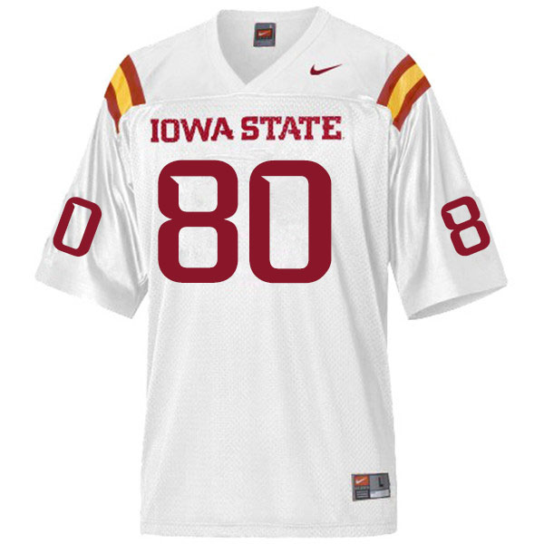 Iowa State Cyclones Men's #80 Skylar Loving-Black Nike NCAA Authentic White College Stitched Football Jersey PP42M28NA